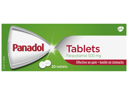 Panadol Pain Relief Paracetamol Tablets 20 Pack