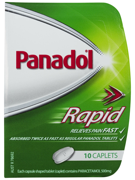 Panadol Rapid for Pain Relief, Paracetamol - 500mg 10 Caplets