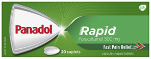 Panadol Rapid for Pain Relief, Paracetamol - 500mg 20 Caplets