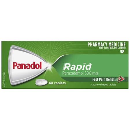 Panadol Rapid for Pain Relief, Paracetamol - 500mg 40 Caplets