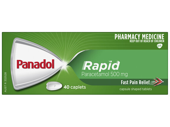 Panadol Rapid for Pain Relief, Paracetamol - 500mg 40 Caplets