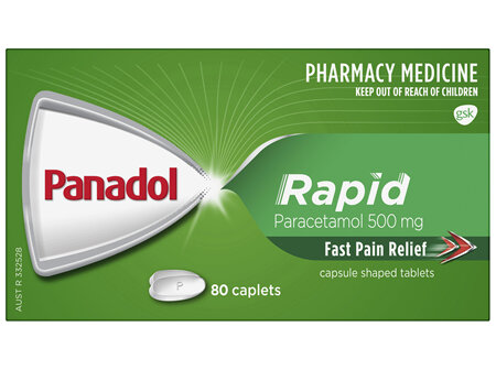 Panadol Rapid for Pain Relief Paracetamol - 500mg 80 Caplets