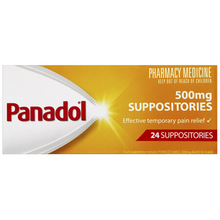 Panadol Suppositories 500mg PHARMACY MEDICINE