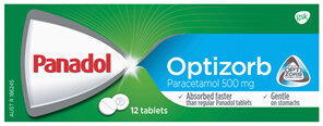 Panadol with Optizorb for Pain Relief, Paracetamol - 500mg 12 Tablets