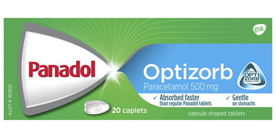 Panadol with Optizorb for Pain Relief, Paracetamol - 500mg 20 Caplets