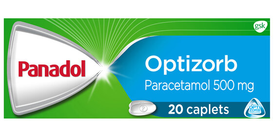 Panadol with Optizorb for Pain Relief, Paracetamol - 500mg 20 Caplets