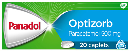 Panadol with Optizorb, Paracetamol Pain Relief Caplets, 20