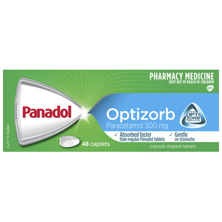 Panadol with Optizorb, Paracetamol Pain Relief Caplets, 48