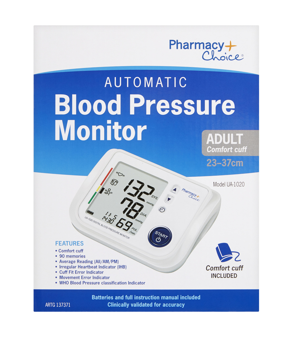 Pharmacy Choice Blood Pressure Monitor UA1020 Davey Street