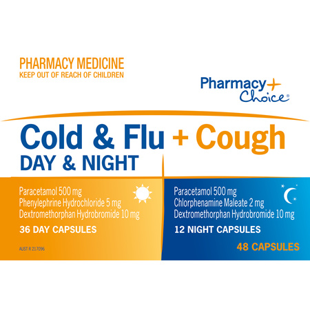 Pharmacy Choice -  Cold & Flu + Cough Day & Night PE 48 Capsules