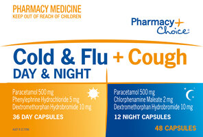Pharmacy Choice -  Cold & Flu + Cough Day & Night PE 48 Capsules