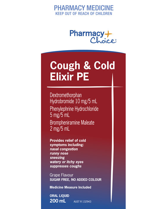 Pharmacy Choice -  Cough Cold Elixir PE 200mL