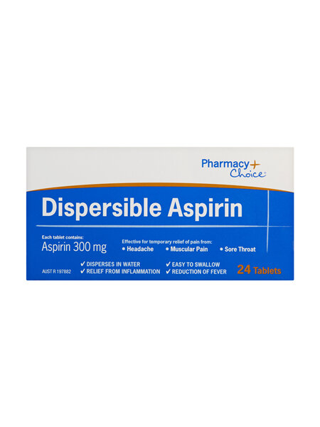 Pharmacy Choice -  Dispersible Aspirin 300mg 24 Tablets