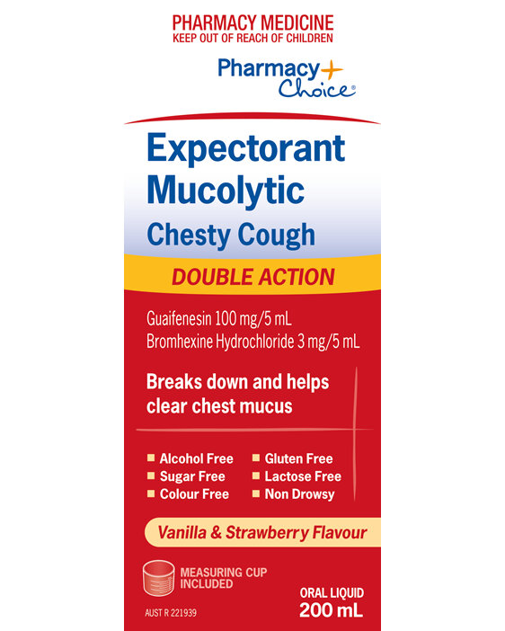 Pharmacy Choice -  Expectorant Mucolytic Chesty Cough 200mL