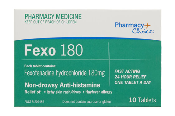 Pharmacy Choice -  Fexofenadine 180mg 10 Tablets