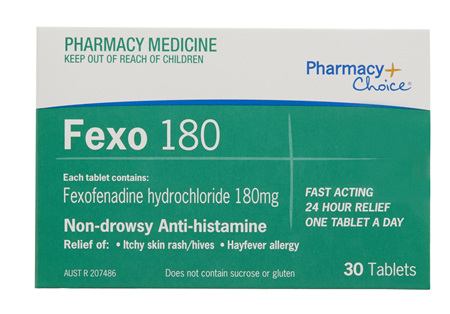 Pharmacy Choice -  Fexofenadine 180mg 30 Tablets