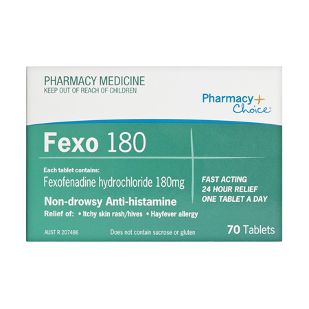 Pharmacy Choice -  Fexofenadine 180mg 70 Tablets