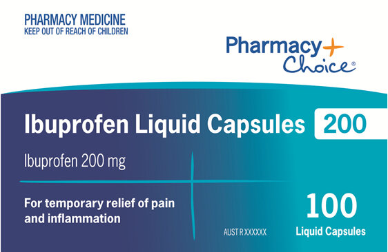 Pharmacy Choice -  Ibuprofen 200mg 100 Liquid Capsules