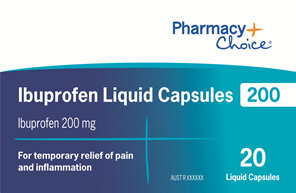 Pharmacy Choice -  Ibuprofen 200mg 20 Liquid Capsules