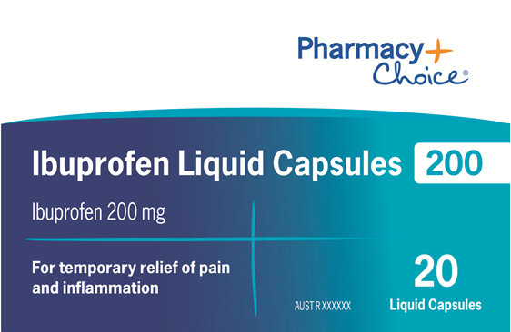 Pharmacy Choice -  Ibuprofen 200mg 20 Liquid Capsules