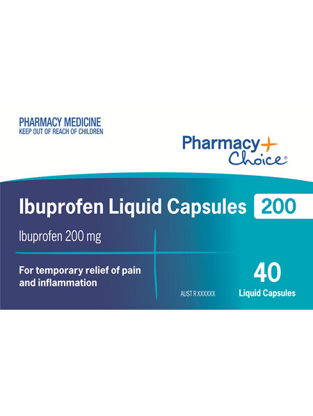 Pharmacy Choice -  Ibuprofen 200mg 40 Liquid Capsules