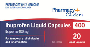Pharmacy Choice -  Ibuprofen 400mg 20 Liquid Capsules