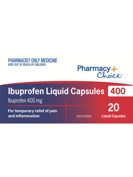 Pharmacy Choice -  Ibuprofen 400mg 20 Liquid Capsules