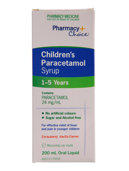 Pharmacy Choice -  Paracetamol  Children's Syrup (1 - 5 years) 200mL