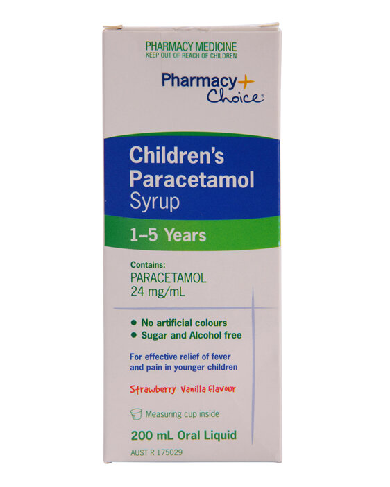 Pharmacy Choice -  Paracetamol  Children's Syrup (1 - 5 years) 200mL
