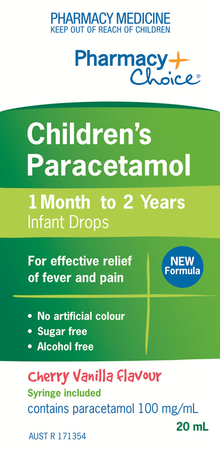 Pharmacy Choice -  Paracetamol Infant Drops (1 month - 2 years) 20mL