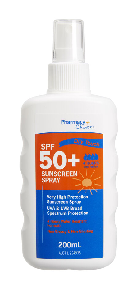 Pharmacy Choice -  Sunscreen SPF 50+ 200ml Spray DRY TOUCH