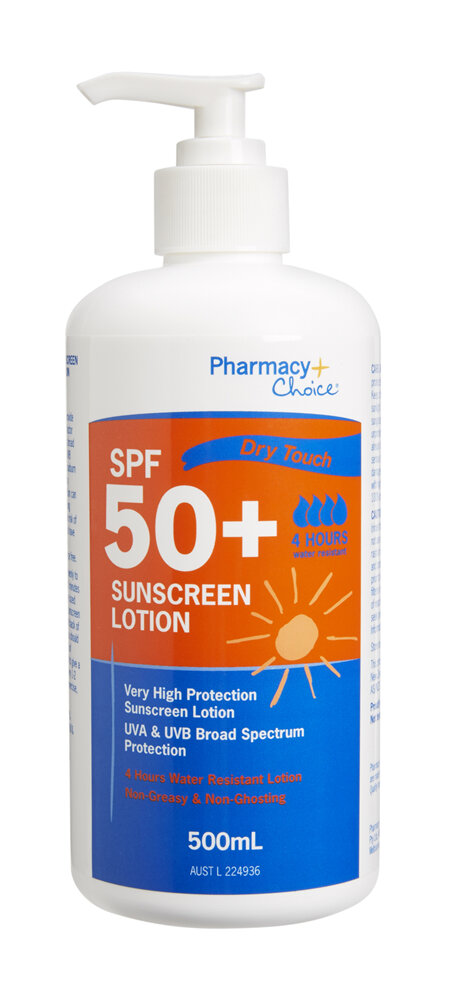 Pharmacy Choice -  Sunscreen SPF 50+ 500mL Pump DRY TOUCH