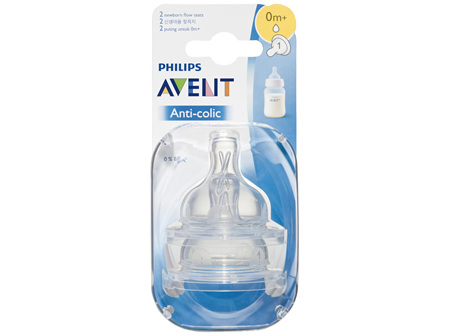 Philips Avent Anti-Colic Teat 0m+ 2 Pack