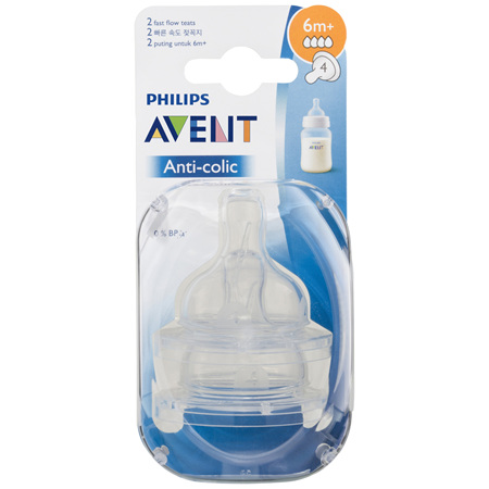 Philips Avent Anti-Colic Teat 6m+ 2 Pack
