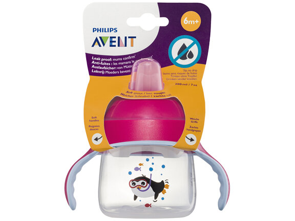 Philips Avent Spout Cup with Handles Pink 6m+ 200mL