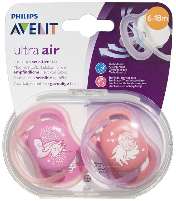 Philips Avent Ultra Air Design Soother 6-18m 2 Pack