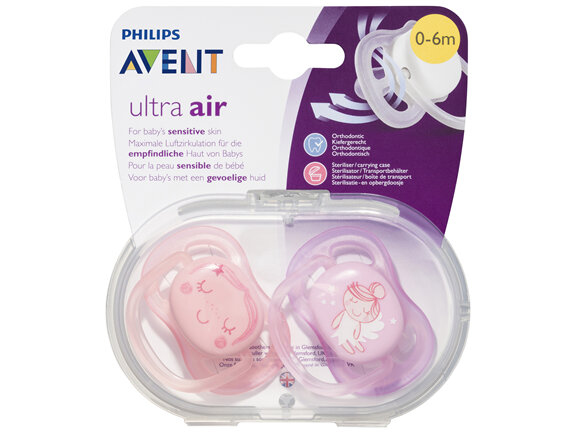 Phillips Avent Ultra Air Soother 0-6m 2 Pack