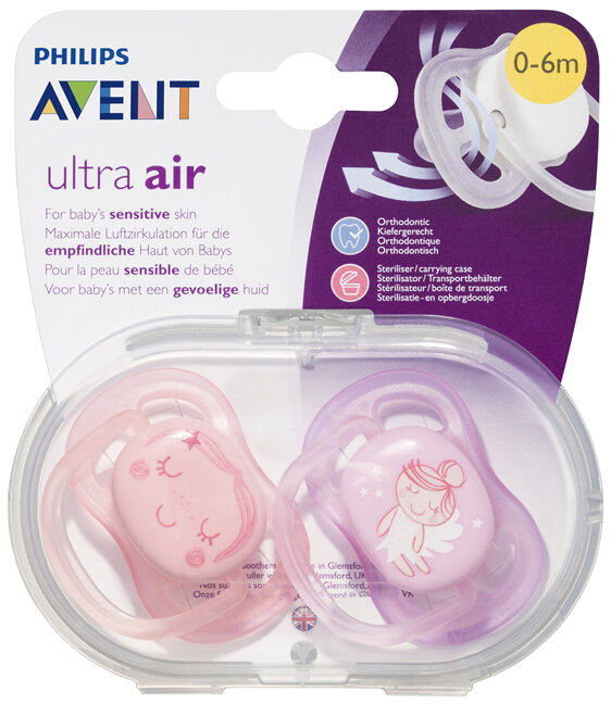 Phillips Avent Ultra Air Soother 0-6m 2 Pack