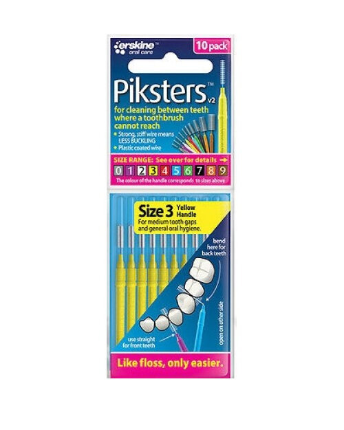 PIKSTERS I/D Yellow 1.0mm Taper10pk