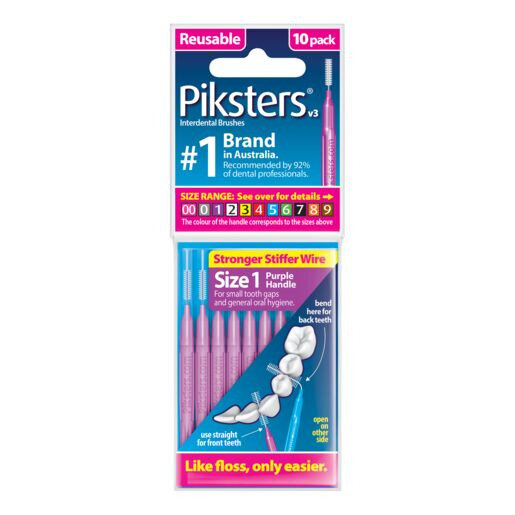 Piksters® Interdental Brushes Purple Size 1 10pk