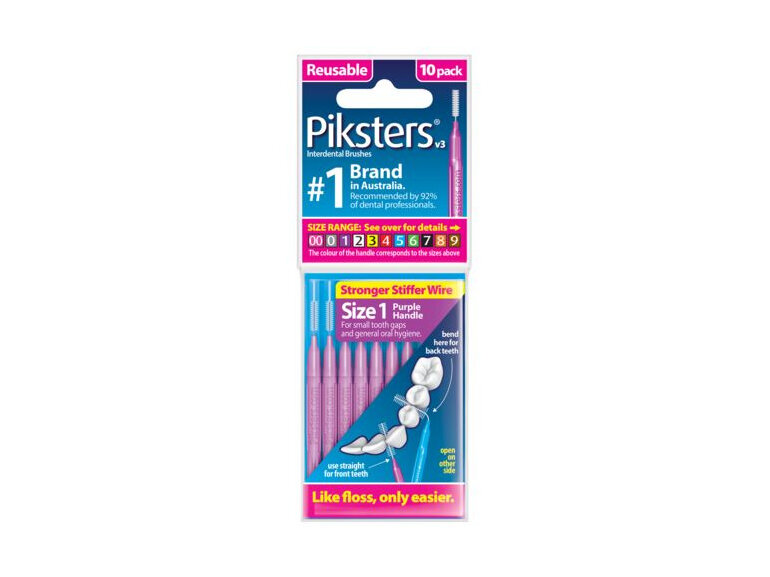 Piksters® Interdental Brushes Purple Size 1 10pk