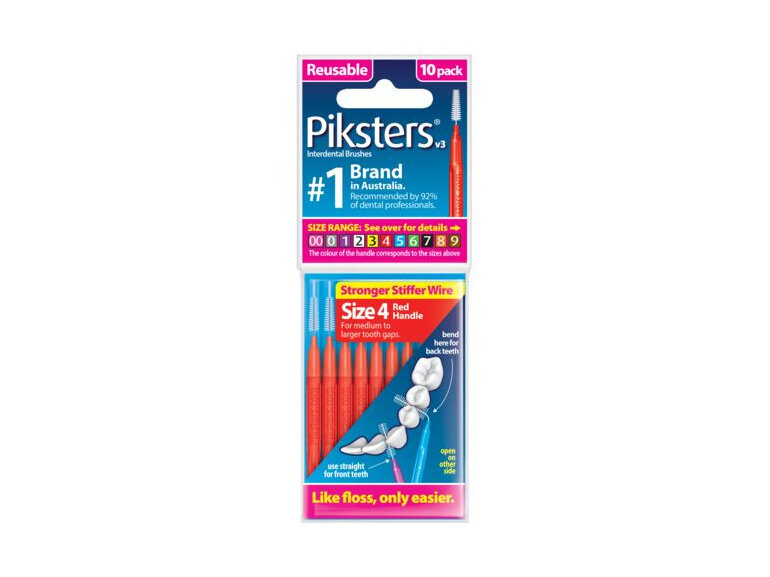 Piksters® Interdental Brushes Red Size 4 10pk