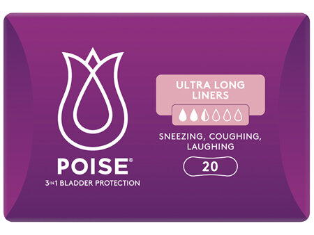 Poise Liners For Bladder Leaks Ultra Long 20 Pack