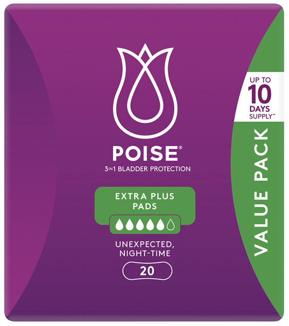 Poise Pads For Bladder Leaks Extra Plus 20 Pack
