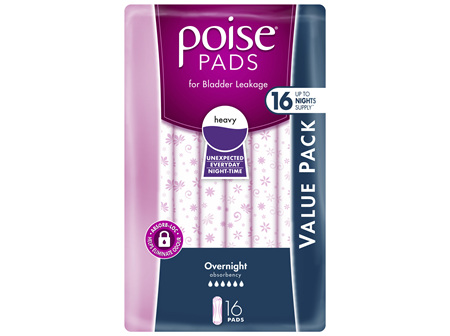 Poise Pads Overnight 16 Pack