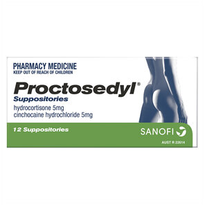 Proctosedyl Suppository 5mg 12 Pack