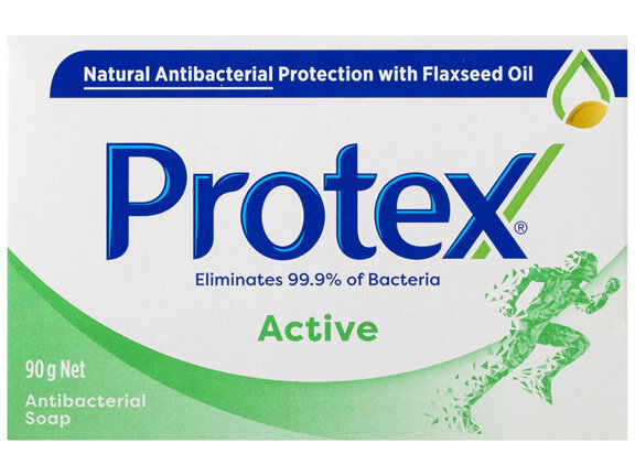 Protex Antibacterial Bar Soap, 90g, Active, Dermatologist Tested