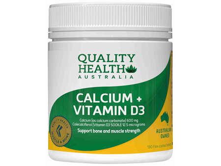 Quality Health Australia Calcium + Vitamin D3 130s