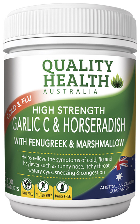 Quality Health Garlic C and Horseradish 100s