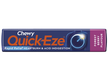 Quick Eze Forest Berry Chewy Rapid Heartburn & Indigestion Relief 3x8 Pack 